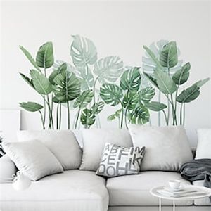 Wall Sticker Green Turtle Back Leaf Baseboard Wall Sticker Creative Home Decoration Self Stick Painting miniinthebox