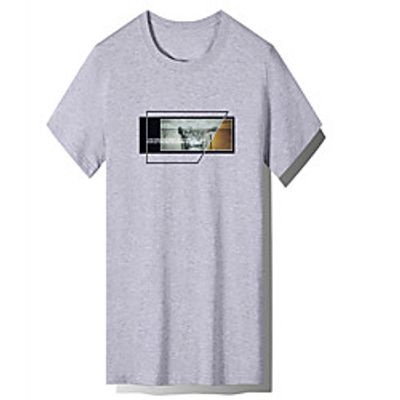Men's Unisex Tee T shirt Hot Stamping Graphic Prints Plus Size Print Short Sleeve Casual Tops Cotton Basic Fashion Designer Big and Tall White Black Light gray Lightinthebox