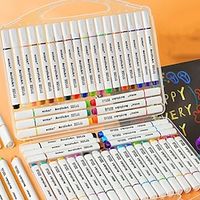 Double Headed Acrylic Marker Pen For Children's Back To School Art Diy Graffiti Pen Opaque Waterproof Large Capacity Non-toxic Washed Watercolor Lightinthebox - thumbnail