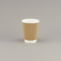 Hotpack ,(12 Oz Kraft Ripple Cups) 500 Pieces