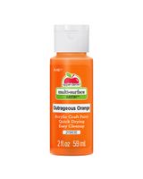 Apple Barrel 2oz Multi-Surface Satin Acrylic Paints Outrageous Orange - thumbnail