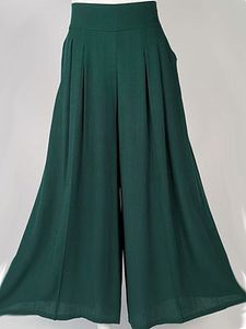 High waist loose multicolor wide leg pants skirt pants