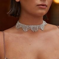 Choker Necklace Rhinestones Women's Luxury Tassel Tassel Fringe Wedding Circle Necklace For Wedding Party Lightinthebox