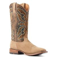 Men's Boots Cowboy Boots Embroidery Retro Walking British Daily PU Warm Slip Resistant Mid-Calf Boots Loafer Almond Color Block Fall Winter Lightinthebox - thumbnail