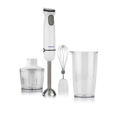 Sonashi 4-In-1 Hand Blender Set With Chopper, Calibrated Beaker And Wisk 600 Ml 400W, White - SHB-184JCW Sonashi 4-In-1 Hand Blender Set With Chopper, Calibrated Beaker And Wisk 600 Ml 400W, White - SHB-184JCW