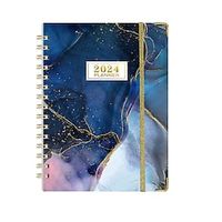 Weekly Monthly Planner Desk Calendar 2024 Floral Coil Design Planner Weekly Monthly Notebook For Home School Office 2024 Wall Calendar Monthly Planner Lightinthebox - thumbnail