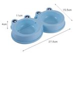 Pets Club Frog Shaped Double Bowl Blue For Cat & Dog - 98ML