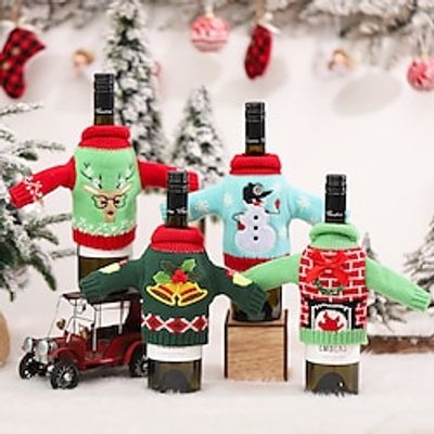 Christmas Wine Bottle Bags Cover, Cute Red Wine Bottle Decorations Bag, Cartoon Christmas Decoration Wine Gift Felt Bag For Hotel Kitchen Table Decoration. Lightinthebox Christmas Wine Bottle Bags Cover, Cute Red Wine Bottle Decorations Bag, Cartoon Christmas Decoration Wine Gift Felt Bag For Hotel Kitchen Table Decoration. Lightinthebox