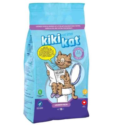 Kiki Kat White Bentonite Clumping Cat Litter Lavender Fields 20 L
