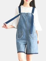 Strap Denim Shorts Jumpsuits Rompers