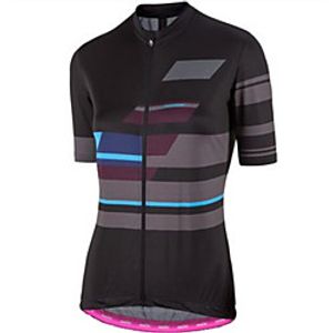 CAWANFLY Women's Short Sleeve Cycling Jersey Summer Black Bike Tracksuit Jersey Top Road Bike Cycling Quick Dry Sports Clothing Apparel / Micro-elastic miniinthebox