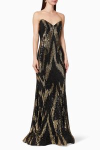 Strapless Sequin Gown