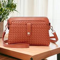 Women's Crossbody Bag Shoulder Bag Hobo Bag Vegan leather Office Daily Holiday Zipper Large Capacity Multi Carry Woven F033#Wine Red F033# Lotus Purple F033#beige Lightinthebox