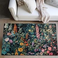 Vintage Flowers Area Rug Kitchen Mat Non-Slip Oil Proof Floor Mat Livingroom Rug Indoor Outdoor Mat Bedroom Decor Bathroom Mat Entrance Rug Door Mat Lightinthebox