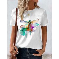 Women's T shirt Tee Floral Casual Holiday Print White Short Sleeve Fashion Crew Neck Summer Lightinthebox