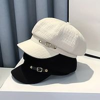 Elegant Embossed Berets Classic Solid Color British Style Beret Cap Breathable Newsboy Hats For Women Autumn  Winter Lightinthebox - thumbnail
