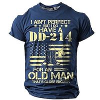 Memorial Day American Flag Designer Vintage Casual Men's 3D Print T shirt Tee Sports Outdoor Holiday Going out T shirt Black Brown Army Green Short Sleeve Crew Neck Shirt Spring Summer Clothing Lightinthebox
