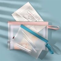 PencilCasePenPouchMarkerBag Waterproof Wear-Resistant Transparent TPU for School Office Student Lightinthebox - thumbnail