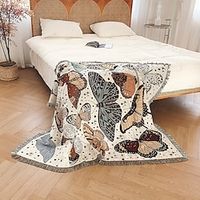 1pc Bohemian Butterfly Woven Blanket - Double Sided Multipurpose Tassel Throw for Home Decor, Outdoor Activities, and Travel - Abstract Geometry Design Perfect for Ramadan and Hippie Room Decoration Lightinthebox