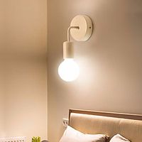 Wall Lamp Vintage Sconce Bedside Light Black White Wall Lights Fixture E27 110V 220V Bedside Retro Lamp Industrial Decor Dining Room Bedroom Light Simple Design Home Lighting Without Bulb Lightinthebox - thumbnail