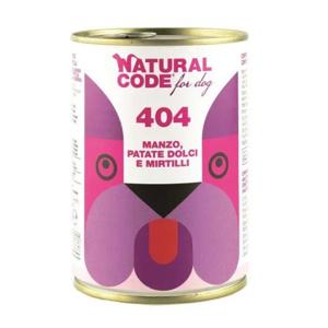 Natural Code 404 Beef Sweet Potatoes & Blueberries Pate Wet Dog Food - 400G