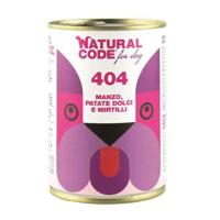 Natural Code 404 Beef Sweet Potatoes & Blueberries Pate Wet Dog Food - 400G