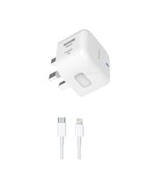 Trands 30W Dual Port Type-C & USB Charger White Trands 30W Dual Port Type-C & USB Charger White