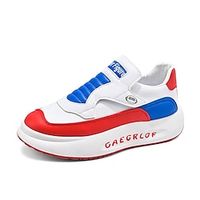 Men's Sneakers Sporty Look Comfort Shoes Casual Athletic Walking Shoes PU Breathable Black and White White / Blue Orange / Black Fall miniinthebox - thumbnail