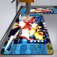 Diatomaceous Earth Rug Super Absorbent Oil Painting Style Kitchen Door Quick-Drying Foot Mat Entry Door Mat Non-Slip Carpet miniinthebox
