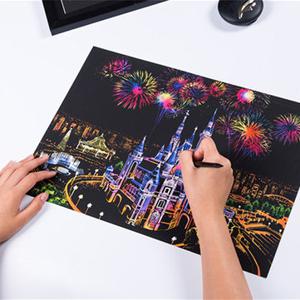 DIY World Sightseeing Scratch Scraping Painting