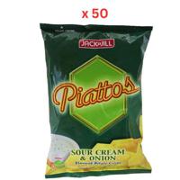 Jack N Jill Piattos Potato Crisps Sourcrm And Onion - 85 Gm Pack Of 50 (UAE Delivery Only)