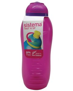 Sistema 330ml Squeeze Water Bottle Pink