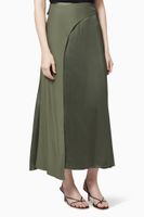 Axial Bias Midi Skirt in Satin - thumbnail