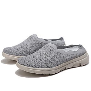 Women's Clogs  Mules Flat Heel Round Toe Booties Ankle Boots Daily Tissage Volant Solid Colored Pink Gray Khaki Lightinthebox