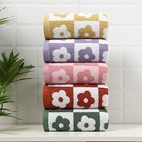 High-Quality Yarn Dyed Jacquard Weave Retro Floret Towel Cotton Bath Towel Extra Large Luxury Bath Sheet Towel for Adults Extra Large Lightinthebox