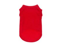 Pets Club Cotton Plain Dog Cloth Summer T-shirt Red - Large