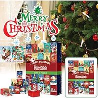 Advent Calendar 2023 Jigsaw Puzzles for Kids Adults, 24 Days Countdown Calendar, Funny Christmas Game Gift, Santa's Puzzle 24 Parts 1000 Pieces Puzzles, Xmas Puzzle Countdown to Christmas Puzzles Gift Lightinthebox - thumbnail