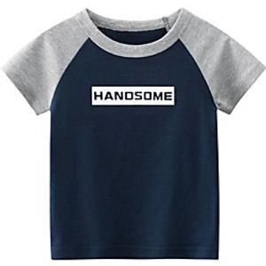 Kids Boys' T shirt Tee Short Sleeve Graphic Print Blue Children Tops Summer Spring  Summer Streetwear Sports  Outdoor Athleisure 2-8 Years miniinthebox