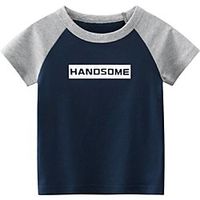 Kids Boys' T shirt Tee Short Sleeve Graphic Print Blue Children Tops Summer Spring  Summer Streetwear Sports  Outdoor Athleisure 2-8 Years miniinthebox - thumbnail