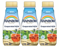 Rainbow Original Evaporated Milk 270ml (Pack of 3)