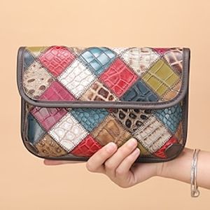 Women's Crossbody Bag Shoulder Bag Cowhide Shopping Daily Adjustable Large Capacity Lightweight Geometric Rainbow Lightinthebox