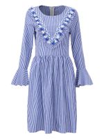 Stripe Tassels Patchwork Women Dresses