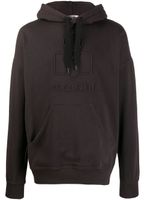 Isabel Marant Miley oversized raised logo hoodie - Black - thumbnail