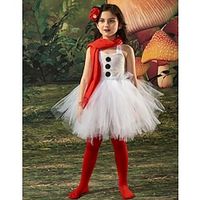 Kids Girls' Dress Solid Color Sleeveless Casual Lace Adorable Daily Polyester Midi Velvet Dress Casual Dress Summer Spring Fall 2-8 Years White Lightinthebox - thumbnail