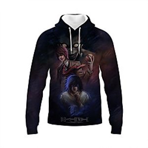 Inspired by Death Note L.Lawliet Yagami Light Hoodie Anime 100% Polyester Pattern Harajuku Graphic Kawaii Hoodie For Unisex  Couple's Lightinthebox