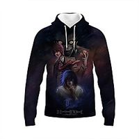 Inspired by Death Note L.Lawliet Yagami Light Hoodie Anime 100% Polyester Pattern Harajuku Graphic Kawaii Hoodie For Unisex  Couple's Lightinthebox - thumbnail