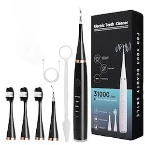 Electric Ultrasonic Cleaner Teeth Plaque Calculus Tartar Remover Electric Toothbrush With 3 Replacement Heads miniinthebox