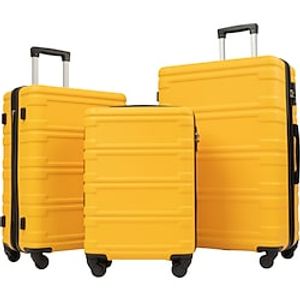 Hardshell Luggage Sets 3 Pcs Spinner Suitcase with TSA Lock Lightweight 20''24''28'' Lightinthebox