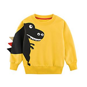 Kids Boys' Hoodie  Sweatshirt Long Sleeve Animal Print Yellow Gray Children Tops Basic miniinthebox
