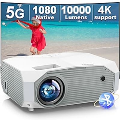 5G Projector WIFI Mobile Phone Wireless Same Screen Home HD Mini LED Smart Voice Projector 1080P Lightinthebox